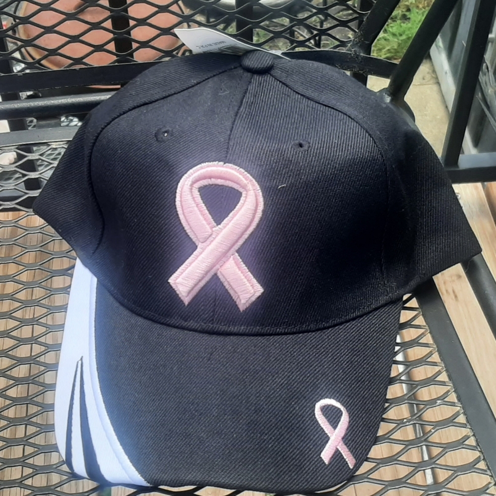 Breast Cancer Awareness Pink Ribbon Black Hat